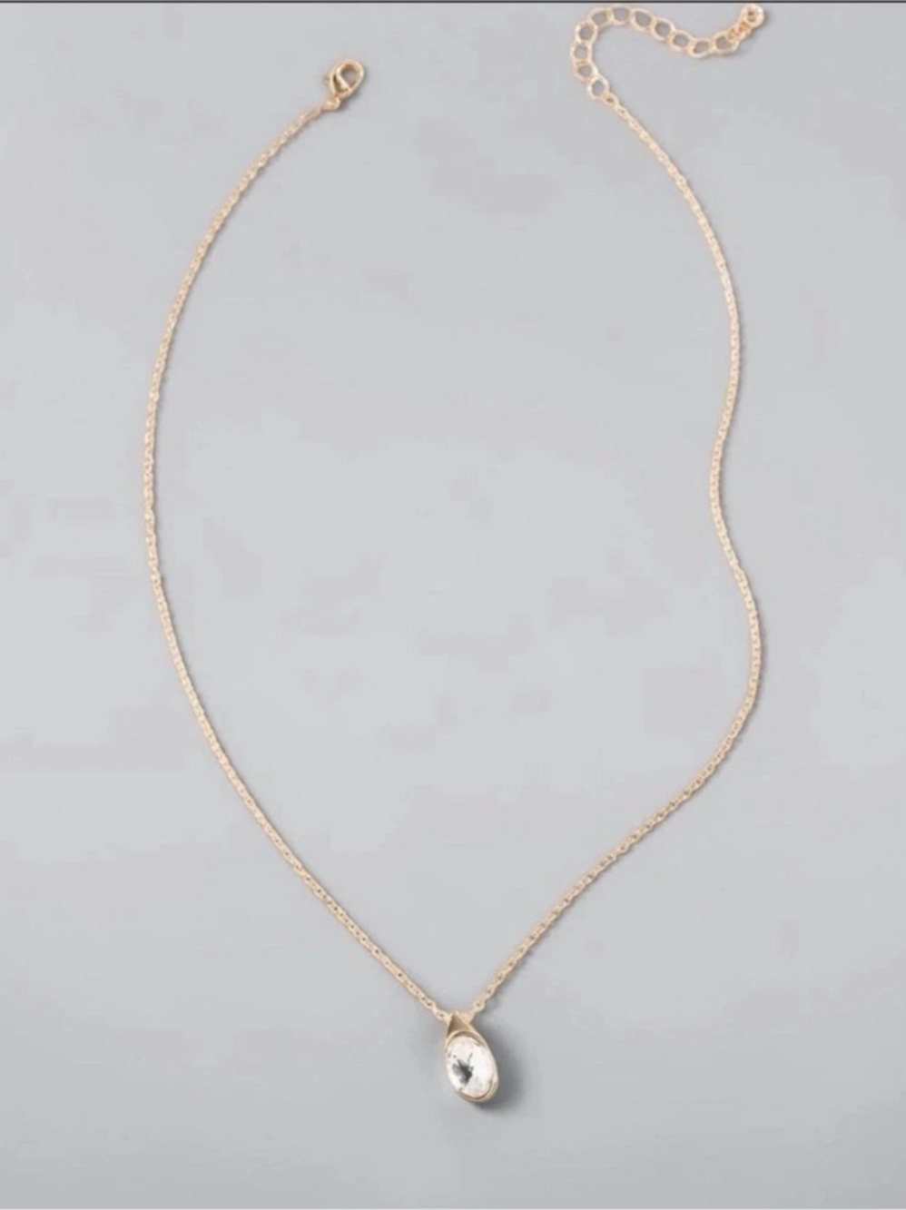 Anthropologie Delicate Bezel Necklace